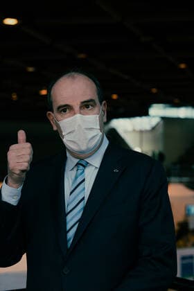 Coronavirus in Frankreich, Jean Castex und Olivier Veran besuchen Impfzentrum in Gagny Deplacement du premier ministre jean castex et du ministre de la sante olivier veran au centre de vaccination de gagny NEWS : Deplacement au centre de vaccination de Gagny - 20 05 2021 POOL PANORAMIC 