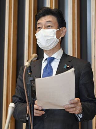 Japan set to place Okinawa under COVID-19 state of emergency Yasutoshi Nishimura, the minister in charge of Japan s coronavirus response, speaks to reporters after attending a government subcommittee meeting on the issue in Tokyo on May 21, 2021. The government is set to decide later in the day to add Okinawa to areas under a COVID-19 state of emergency as infections in the southern island prefecture surge. 