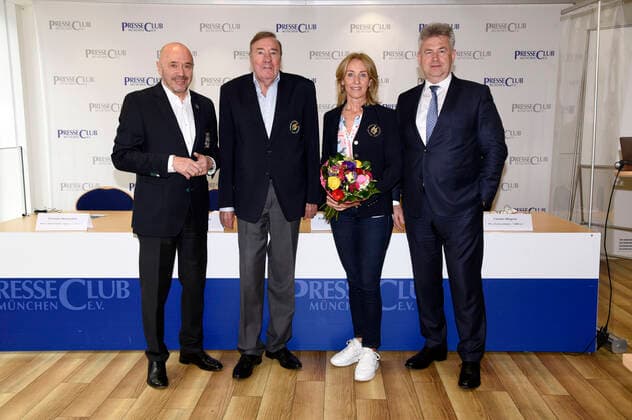 Entertainment Bilder des Tages Christian Neureuther, Frank Fleschenberg, Michaela Gerg und Stephan Lang bei der Pressekonferenz zum 1. digitalen Jugendpreis 2021 unter dem Motto sagwasduwillst im Presseclub. München, 21.05.2021