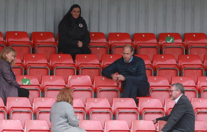. 21 05 2021. Edinburgh, United Kingdom. Prince William, the Duke of Cambridge, during a visit to The Spartans FC and Community Association in Edinburgh, Scotland, to see the positive impact of the Heads Up ÔMentally Healthy FootballÕ declaration in Scotland  xPoolx xi-Imagesx IIM-22193-0076