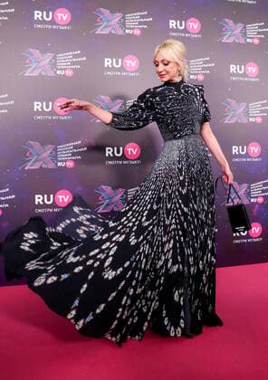 KRASNOGORSK, MOSCOW REGION, RUSSIA - MAY 22, 2021: Singer Kristina Orbakaite attends the 10th RU.TV Channel music award ceremony at Crocus City Hall. Sergei Karpukhin TASS  TS100FD6