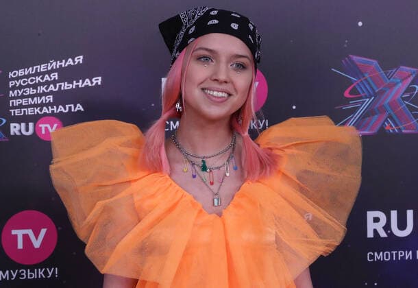 KRASNOGORSK, MOSCOW REGION, RUSSIA - MAY 22, 2021: Singer and blogger Dasha Shcherbakova attends the 10th RU.TV Channel music award ceremony at Crocus City Hall. Sergei Karpukhin TASS  TS101031