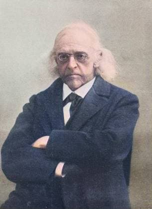 Christian Matthias Theodor Mommsen, 1817- 1903, German classical scholar, historian, jurist, journalist, politician and archaeologist, Germany, original print from the year 1899, Christ Matthias Theodor Mommsen, 1817 - 1903, deutscher klassischer Gelehrter, Historiker, Jurist, Journalist, Politiker und Archäologe, Deutschland, ursprünglicher Druck vom Jahr 1899, historisch, historical, digital improved reproduction of an original from the 19th century digitale Reproduktion einer Originalvorlage aus dem 19. Jahrhundert, Originaldatum nicht bekannt, koloriert, handcoloriert, Koloration, digital verbessert