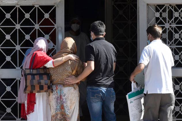 NEW DELHI, INDIA - MAY 22: A mucormycosis patient brought for treatment at Lok Nayak Jai Prakash (LNJP) Hospital, on May 22, 2021 in New Delhi, India. (Photo by Sanjeev Verma Hindustan Times) Daily Life Amid Coronavirus Pandemic In India