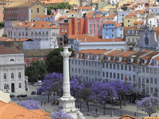 May 23, 2021, Lisbon, Portugal: Even inactive due to the Covid-19 pandemic, the Santa Justa Elevator attracts tourists in its surroundings, this Sunday (23), in the city of Lisbon, capital of Portugal.  Copyright: xEdsonxdexSouzax