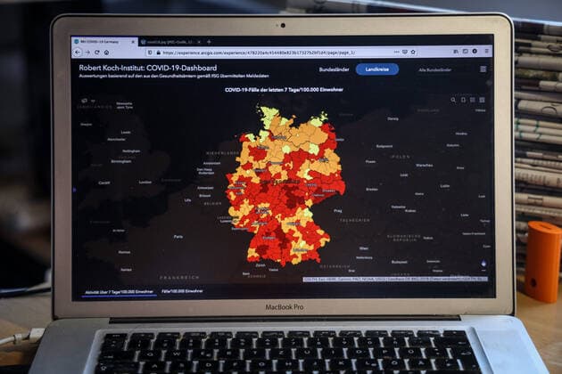 Coronavirus in Deutschland - Covid-19-Dashboard des Robert Koch-Institut 23.05.2021: Robert Koch-Institut: 7-Tage-Inzidenz 62,5. 7-Tage-Fallzahl 51.993. COVID-19-Fälle 3.651.640. Zugang um 2.682 gegenüber dem Vortag. COVID-19-Todesfälle 87.423. Zugang um 43 gegenüber dem Vortag.