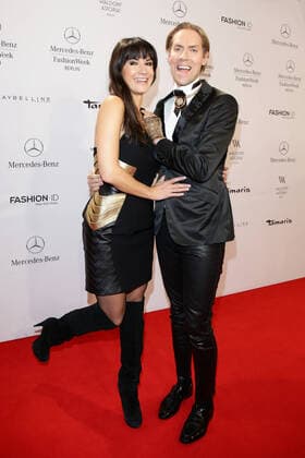 Mariella Ahrens und Jens Hilbert - Guido Maria Kretschmer Fashion show during the Mercedes-Benz Fashion week in Berlin on 16.01.2014 Copyright: xJamesxColdreyx