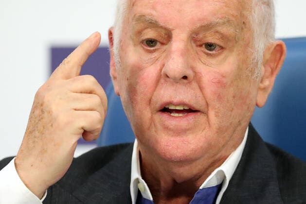 MOSCOW, RUSSIA â€“ MAY 24, 2021: Pianist Daniel Barenboim gives a news conference on his only solo concert in Russia; the concert in memory of the late pianist and teacher Dmitri Bashkirov is to be held at the Grand Hall of the Moscow Conservatory on 26 May 2021. Sergei Savostyanov TASS  TS10121A