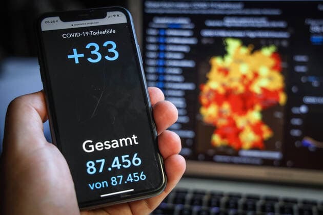 Coronavirus in Deutschland - Covid-19-Dashboard des Robert Koch-Institut 25.05.2021: Robert Koch-Institut: 7-Tage-Inzidenz 58,4. 7-Tage-Fallzahl 48.591. COVID-19-Fälle 3.653.551. Zugang um 1.911 gegenüber dem Vortag. COVID-19-Todesfälle 87.456. Zugang um 33 gegenüber dem Vortag.
