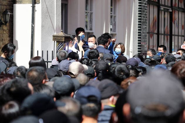 May 27, 2021, London, England, United Kingdom: Chinese people filled streets of London s Chinatown where free Covid-19 jabs were in offer for a day without appointment and any need for proof of address, ID or NHS records. London United Kingdom - ZUMAs262 20210527_zip_s262_011 Copyright: xTayfunxSalcix