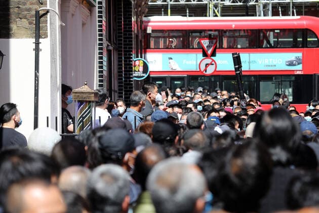 May 27, 2021, London, England, United Kingdom: Chinese people filled streets of London s Chinatown where free Covid-19 jabs were in offer for a day without appointment and any need for proof of address, ID or NHS records. London United Kingdom - ZUMAs262 20210527_zip_s262_012 Copyright: xTayfunxSalcix
