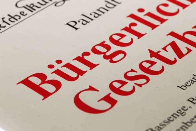 Symbolbild: Nahaufnahme Bürgerliches Gesetzbuch (Palandt)