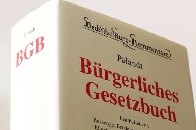 Symbolbild: Nahaufnahme Bürgerliches Gesetzbuch (Palandt)