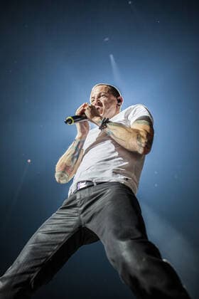 Linkin Park The American rock band Linkin Park performs a live concert at the O2 Arena in London. Here lead vocalist Chester Bennington is pictured live on stage. UK, 23 11 2014. London United Kingdom O2 Arena  Copyright: xGonzalesxPhoto MichaelxHornbogenx