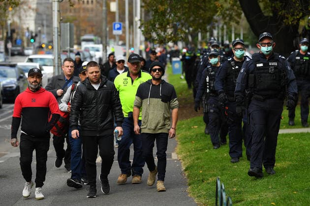 VICTORIA CORONAVIRUS COVID19, Protesters gather at Flagstaff Gardens in Melbourne, Saturday, May 29, 2021. Anti-lockdown and anti vaccination protesters are demonstrating in defiance of Victorian health directives and mandatory stay-at-home orders following a 7 day lockdown. ( NO ARCHIVING, EDITORIAL USE ONLY, NO USE IN BOOKS WITHOUT CONSENT MELBOURNE VIC AUSTRALIA  Copyright: xJAMESxROSSx 20210529001545910639