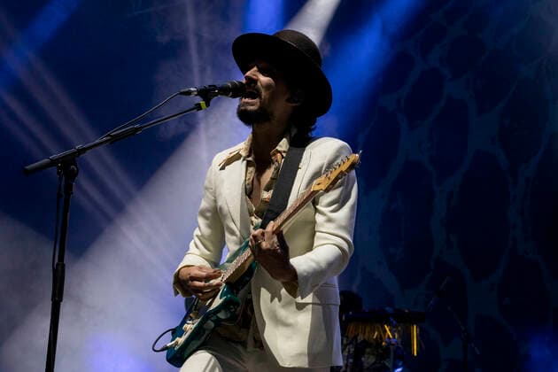 May 28, 2021, Porto, Portugal: Pedro Taborda Tatanka , the vocalist of The Black Mamba band performs at a concert at the Super Bock Arena in Porto. Porto Portugal - ZUMAs197 20210528_zaa_s197_259 Copyright: xRitaxFrancax