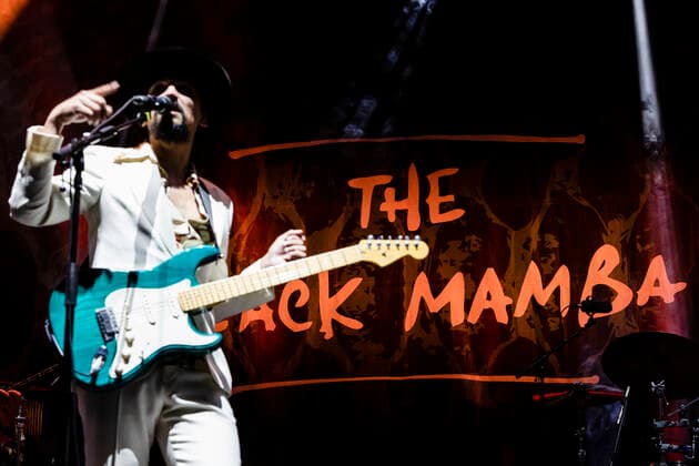 May 28, 2021, Porto, Portugal: Pedro Taborda Tatanka , the vocalist of The Black Mamba band performs at a concert at the Super Bock Arena in Porto. Porto Portugal - ZUMAs197 20210528_zaa_s197_263 Copyright: xRitaxFrancax