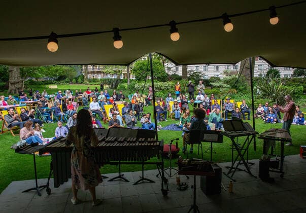 . 30 05 2021. London, United Kingdom. For the first time in its 120 year history, Wigmore Hall takes music outside by staginga free concert for families on Bank Holiday. Wigmore Hall free concert.  xMarkxThomasx xi-Imagesx IIM-22222-0006