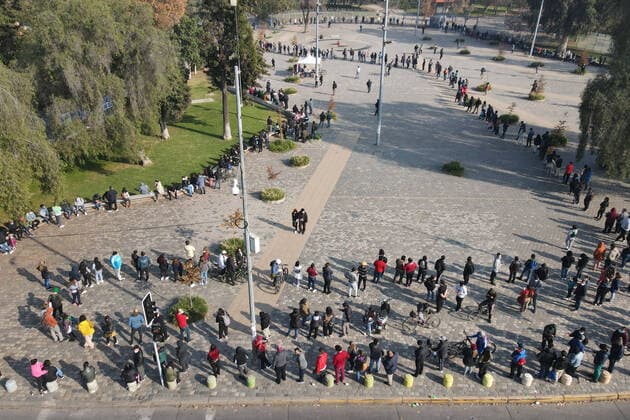 Santiago, May 30, 2021 A large influx of public is recorded in the vaccination center of Parque O™higgins during the coronavirus pandemic Marcelo Hernandez Atonchile, Santiago Chile Aton 513957  Copyright: MARCELOxHERNANDEZ ATONCHILE