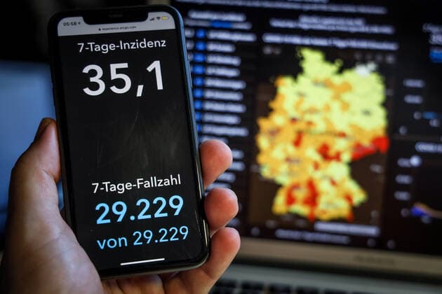 Coronavirus in Deutschland - Covid-19-Dashboard des Robert Koch-Institut 31.05.2021: Robert Koch-Institut: 7-Tage-Inzidenz 35,1. 7-Tage-Fallzahl 29.229. COVID-19-Fälle 3.681.126. Zugang um 3.852 gegenüber dem Vortag. COVID-19-Todesfälle 88.442. Zugang um 36 gegenüber dem Vortag.