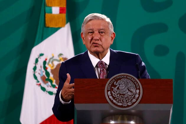 Mexico s President Lopez Obrador Daily Briefing Mexico s President Lopez Obrador gesticulating during his speech in Daily briefing conference at National Palace on May 31, 2021 in Mexico City, Mexico. Mexico City Mexico group-mexicosp210531_npbpz  Copyright: xEyepixx