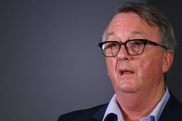 MARTIN FOLEY COVID19 PRESSER, Victorian Minister for Health Martin Foley speaks to the media during a press conference in Melbourne, Tuesday, June 1, 2021. ( NO ARCHIVING, EDITORIAL USE ONLY, NO USE IN BOOKS WITHOUT CONSENT MELBOURNE VIC AUSTRALIA  Copyright: xJAMESxROSSx 20210601001546573485