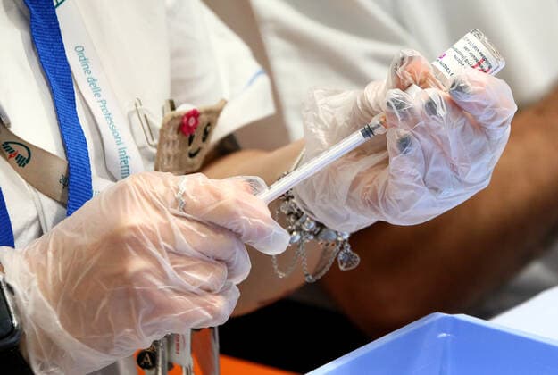 Rome, Inauguration of the new vaccination hub located at the Confindustria headquarters. Pictured:  Copyright: xPieroxTenaglix xIPAx xPieroxTenaglix