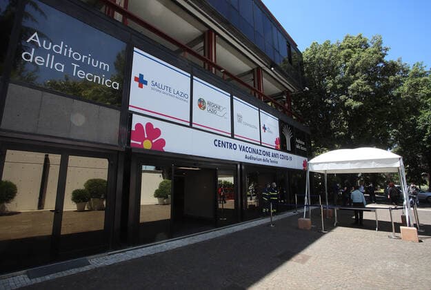 Rome, Inauguration of the new vaccination hub located at the Confindustria headquarters. Pictured:  Copyright: xPieroxTenaglix xIPAx xPieroxTenaglix
