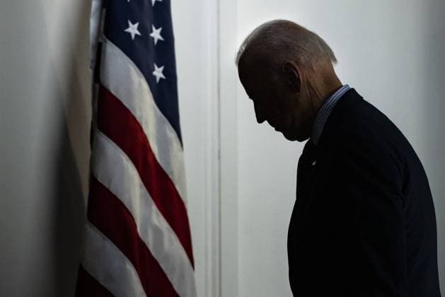U.S. President Joe Biden leaves after speaking in the Eisenhower Executive Office Building in Washington, DC on Wednesday, June 2, 2021. Biden announced a plan to work with churches, colleges, businesses and celebrities to boost coronavirus vaccinations in the U.S. where demand for the shots has faltered.  WAX20210602802 SamuelxCorum