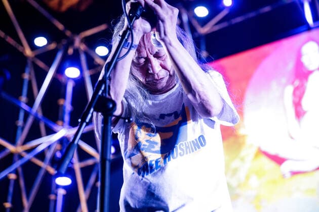 Damo Suzuki and Earthless Netherlands, Tilburg - April 20, 2018. The American instrumental psychedelic rock band Earthless performs a live concert with the Japanese vocalist Damo Suzuki (pictured) during the Dutch music festival Roadburn Festival 2018 in Tilburg. Tilburg Netherlands  Copyright: xGonzalesxPhoto PeterxTroestx