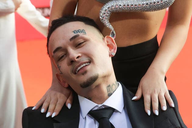 Muz-TV Music Awards in Moskau MOSCOW, RUSSIA â€“ JUNE 4, 2021: Hip hop musician Alisher Valeyev aka Morgenshtern at a ceremony to present the 2021 Muz-TV Music Awards, at the Megasport Arena. Sergei Karpukhin TASS  TS103831