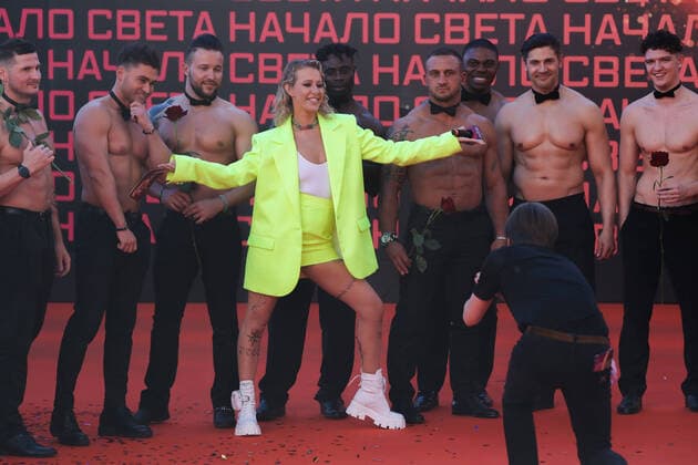 Entertainment Themen der Woche KW22 Entertainment Bilder des Tages Muz-TV Music Awards in Moskau MOSCOW, RUSSIA â€“ JUNE 4, 2021: Presenter Ksenia Sobchak at a ceremony to present the 2021 Muz-TV Music Awards, at the Megasport Arena. Sergei Karpukhin TASS  TS103861