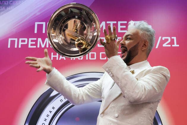 Bilder des Jahres 2021, Entertainment 06 Juni Entertainment Themen der Woche KW22 Entertainment Bilder des Tages MOSCOW, RUSSIA â€“ JUNE 4, 2021: Singer Filipp Kirkorov at a ceremony to present the 2021 Muz-TV Music Awards, at the Megasport Arena. Sergei Karpukhin TASS  TS10396A