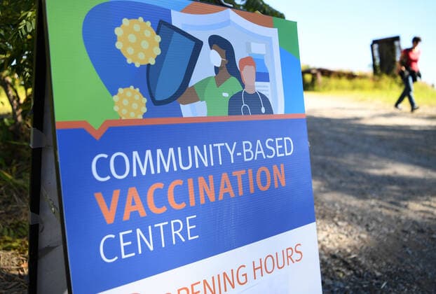 QLD COVID19 VACCINATION HUB, A sign at the coronavirus vaccination centre at the Rocklea Showgrounds in Brisbane, Saturday, June 5, 2021. The Queensland government has launched a drive to fully vaccinate all private aged care and disability workers against COVID-19 within three weeks, with 18 hubs across the state opening from Saturday. ( NO ARCHIVING, EDITORIAL USE ONLY, NO USE IN BOOKS WITHOUT CONSENT BRISBANE QLD AUSTRALIA  Copyright: xDANxPELEDx 20210605001547481848