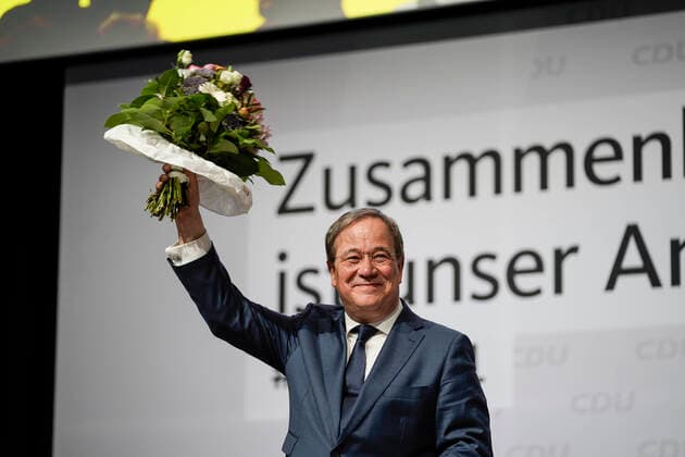 Vorstellung der Landesliste für die Bundestagswahl der CDU Nordrhein-Westfalen Aktuell, Duesseldorf, Armin Laschet CDU Vorsitzender, MdL und Ministerpraesident von Nordrhein-Westfalen bei der Landesvertreterversammlung bei der Bekanntgabe des Spitzenkandidaten NRW fuer die Bundestagswahl 2021 im Maritim Hotel in Duesseldorf Duesseldorf Nordrhein-Westfalen Deutschland *** Presentation of the state list for the federal election of the CDU North Rhine Westphalia Current, Duesseldorf, Armin Laschet CDU Chairman, MdL and State Premier of North Rhine Westphalia at the state representatives meeting at the announcement of the top candidate NRW for the federal election 2021 at the Maritim Hotel in Duesseldorf Duesseldorf N