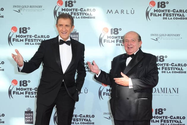 Montecarlo Film Festival - Red Carpet Award ceremony. In the photo: Ezio Greggio, Giancarlo Magalli  Copyright: xManuelexMangiarottix xIPAx xMangiarotti Comix