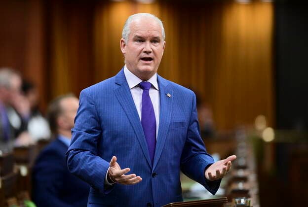 June 8, 2021, Ottawa, on, Canada: Conservative leader Erin O Toole delivers a statement in the House of Commons on Parliament Hill in Ottawa on Tuesday, June 8, 2021, regarding the recent tragedy in London, Ontario. Ottawa Canada  - ZUMAc35_ 20210608_zaf_c35_003 Copyright: xSeanxKilpatrickx