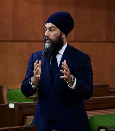 June 8, 2021, Ottawa, on, Canada: NDP Leader Jagmeet Singh delivers a statement in the House of Commons on Parliament Hill in Ottawa on Tuesday, June 8, 2021, regarding the recent tragedy in London, Ontario. Ottawa Canada  - ZUMAc35_ 20210608_zaf_c35_007 Copyright: xSeanxKilpatrickx