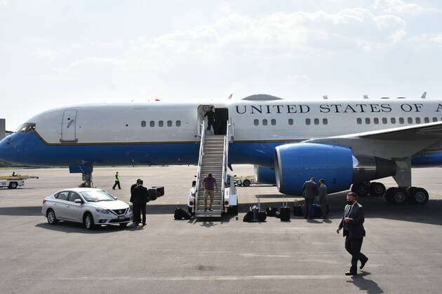 Kamala Harris Returns Washington D.C. After Working Visit To Mexico MEXICO CITY, MEXICO - JUNE 8: United States Secret Service review the plane before Vice President Kamala Harris fly to Joint Base Andrews in Washington, DC. at Benito Juarez International Airport on June 8, 2021 in Mexico City, Mexico. Copyright: xCarlosxTischlerx EYEPIXGROUP_CT_08062021_8625