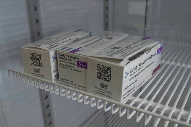 Mass Vaccination Against COVID-19 In Bangkok Boxes of AstraZeneca vaccine storage inside a pharmaceutical refrigerator during a mass vaccination against COVID-19 coronavirus pandemic at a gymnasium vaccination center in Bangkok, Thailand, 09 June 2021. Bangkok Thailand laowilas-notitle210609_np8Ma  Copyright: xAnusakxLaowilasx