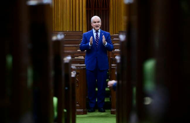 June 9, 2021, Ottawa, on, Canada: Conservative leader Erin O Toole rises during question period in the House of Commons on Parliament Hill in Ottawa on Wednesday, June 9, 2021. Ottawa Canada  - ZUMAc35_ 20210609_zaf_c35_018 Copyright: xSeanxKilpatrickx
