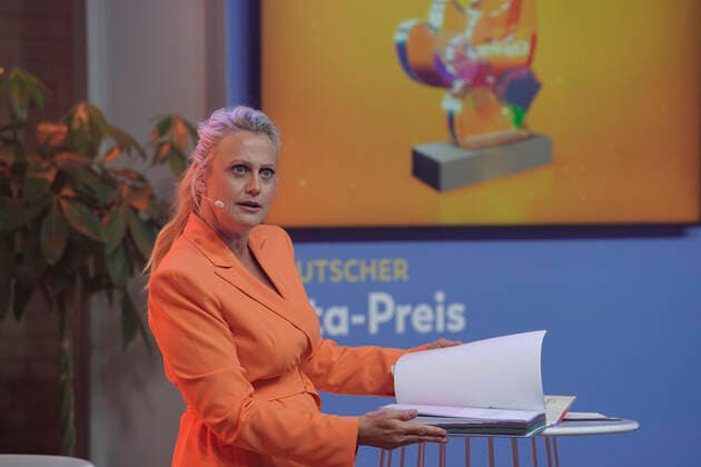 Verleihung des deutschen KITA Preis 2021 Aktuell, 09.06.2021, Berlin, Morderatorin Barbara Schoeneberger bei der Verleihung des Deutschen KITA Preis 2021 Berlin Berlin Deutschland