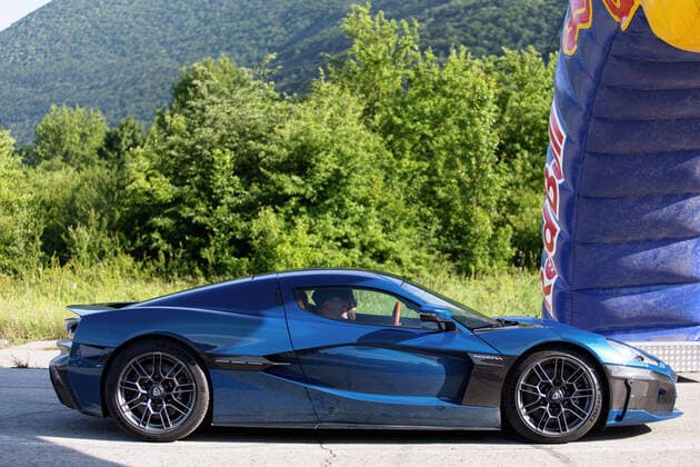 PXL_Luxury car Nevera Luxury car Nevera of Mate Rimac can be seen on Rally Pink Wing in Zeljava Air Base, in Croatia, on June 10, 2021.The beginning of the unique lifestyle project Pink Wing. This summer, it is again on the map of Croatian luxury tourism. The assembled luxury cars embarked on this year™s adventure. MarkoxDimic PIXSELL