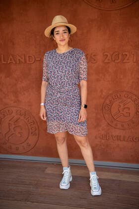 Shirine Boutella CELEBRITES : Internationaux de France Roland Garros 2021 - Paris - 11 06 2021 JBAutissier Panoramic 