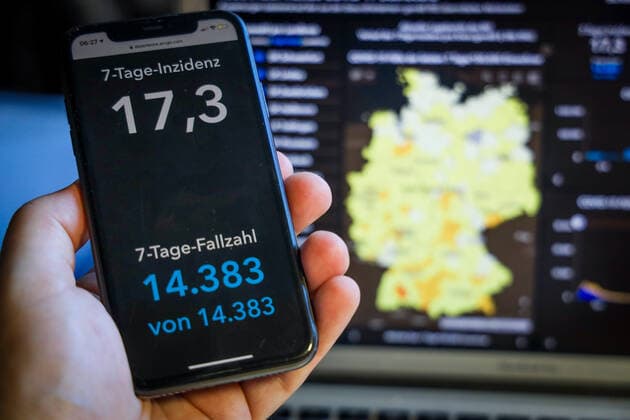 Coronavirus in Deutschland - Covid-19-Dashboard des Robert Koch-Institut 13.06.2021: Robert Koch-Institut: 7-Tage-Inzidenz 17,3. 7-Tage-Fallzahl 14.383. COVID-19-Fälle 3.714.969. Zugang um 1.489 gegenüber dem Vortag. COVID-19-Todesfälle 89.834. Zugang um 18 gegenüber dem Vortag.