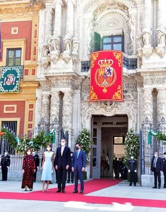 Spanish King Felipe VI and Queen Letizia Ortiz awarded by Andalucia Medal of Honor in Sevilla, on Monday 14 June 2021 Cordon Press