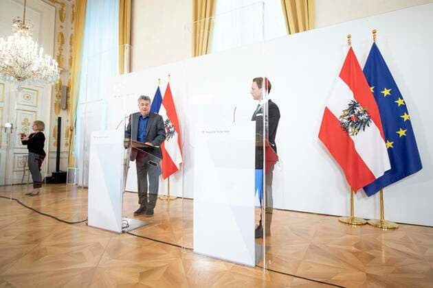 Aktuelles zu Corona-Wirtschaftshilfen: Pressekonferenz im Bundeskanzleramt