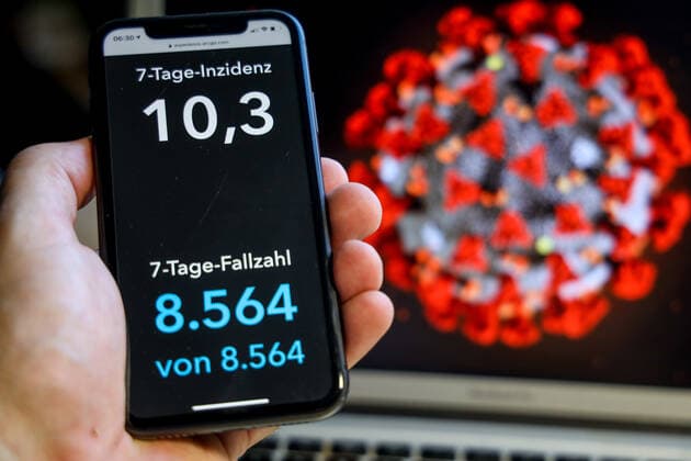 Coronavirus in Deutschland - Covid-19-Dashboard des Robert Koch-Institut 18.06.2021: Robert Koch-Institut: 7-Tage-Inzidenz 10,3. 7-Tage-Fallzahl 8.654. COVID-19-Fälle 3.720.031. Zugang um 1.076 gegenüber dem Vortag. COVID-19-Todesfälle 90.270. Zugang um 91 gegenüber dem Vortag.