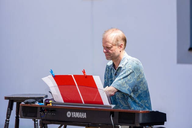 Kleines Konzert am Obermarkt Freiberg - Summertime mit Susanne Engelhardt und Jörg Pitschmann am 18.06.2021 Jörg Pitschmann, Klavier und Generalmusikdirektor Freiberg Obermarkt Sachsen Deutschland