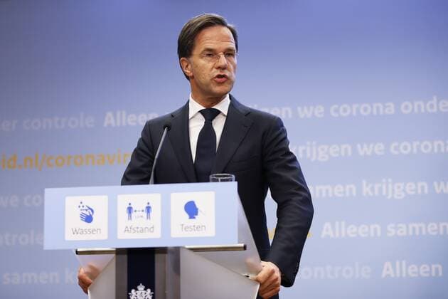 THE HAGUE - Outgoing Prime Minister Mark Rutte during a press conference. The cabinet announces accelerated relaxation of the corona measures. REMKO DE WAAL W Copyright: xHollandsexHoogtex xxANPx x432734359x